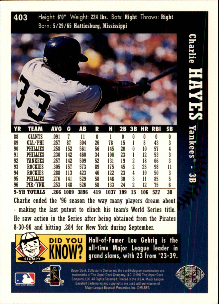A2987- 1997 Collector's Auswahl BB 251-500 + Rookies -du Pick- 15 + Gratis US - Bild 278 von 470