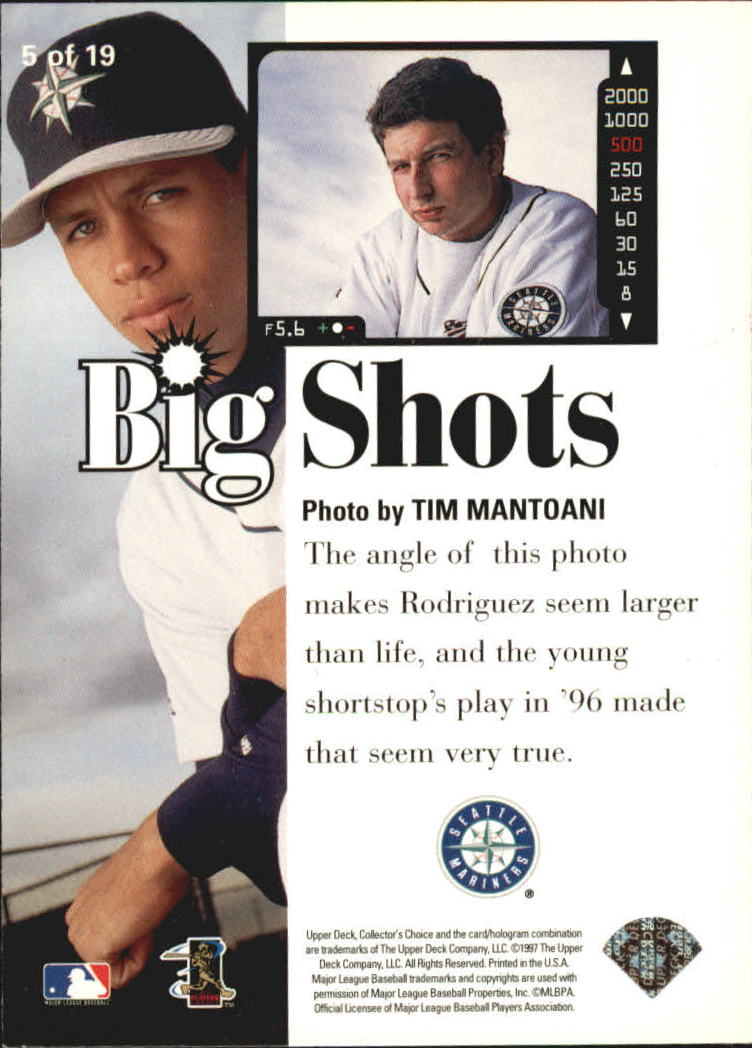 1997 Collector's Choice Big Shots #5 Alex Rodriguez back image
