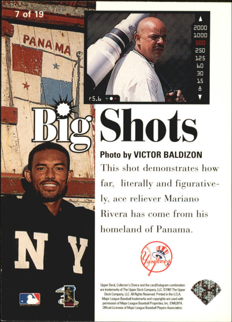 1997 Collector's Choice Big Shots #7 Mariano Rivera back image