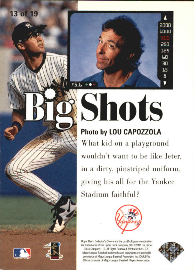 1997 Collector's Choice Big Shots #13 Derek Jeter back image