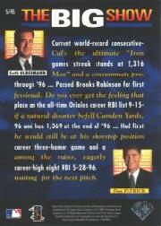1997 Collector's Choice The Big Show #5 Cal Ripken back image