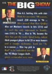 1997 Collector's Choice The Big Show #41 Alex Rodriguez back image