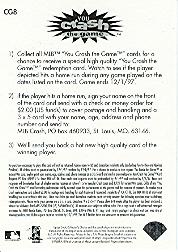 1997 Collector's Choice Crash the Game #8A S.Sosa Aug 1-3 W back image