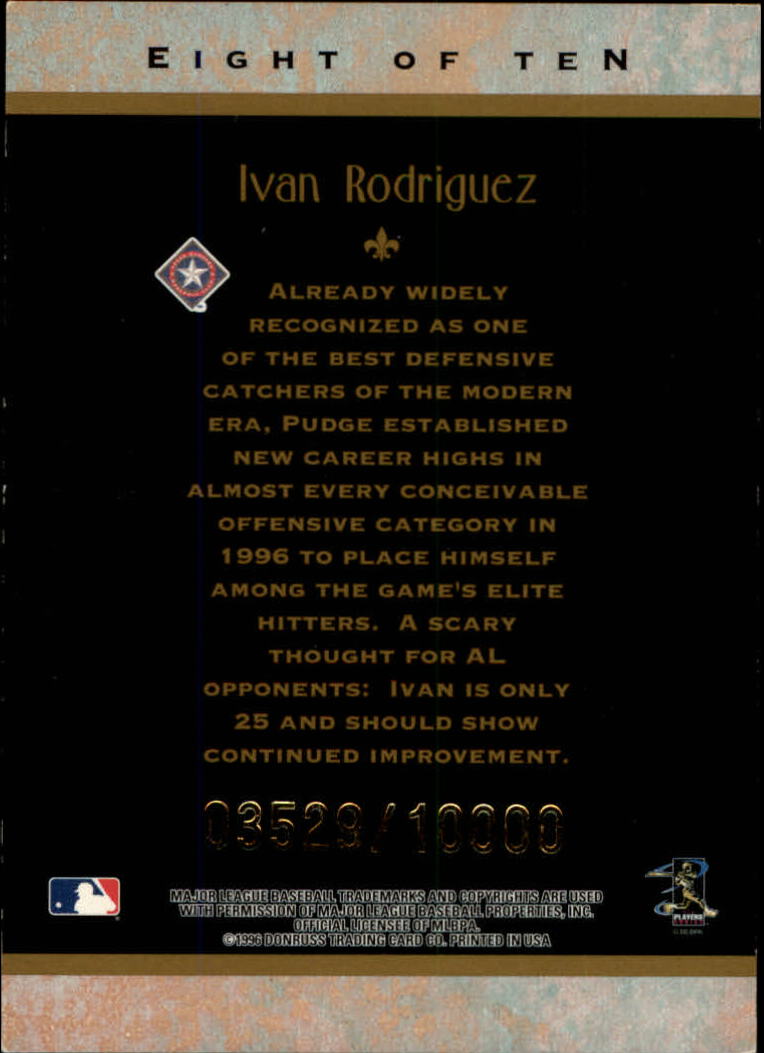 1997 Donruss Diamond Kings #8 Ivan Rodriguez back image