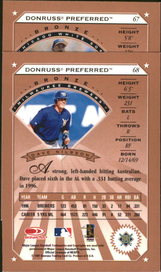 1997 Donruss Preferred #67 Ray Durham B back image