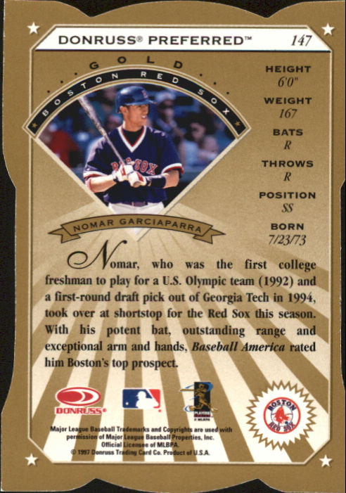 1997 Donruss Preferred Cut to the Chase #147 Nomar Garciaparra G back image
