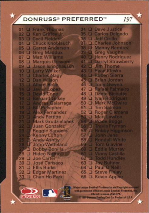 1997 Donruss Preferred Cut to the Chase #197 Vladimir Guerrero CL B back image