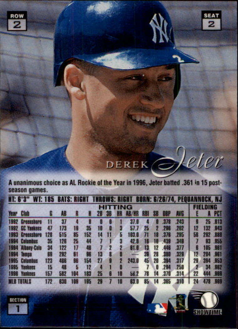 1997 Flair Showcase Row 2 #2 Derek Jeter back image