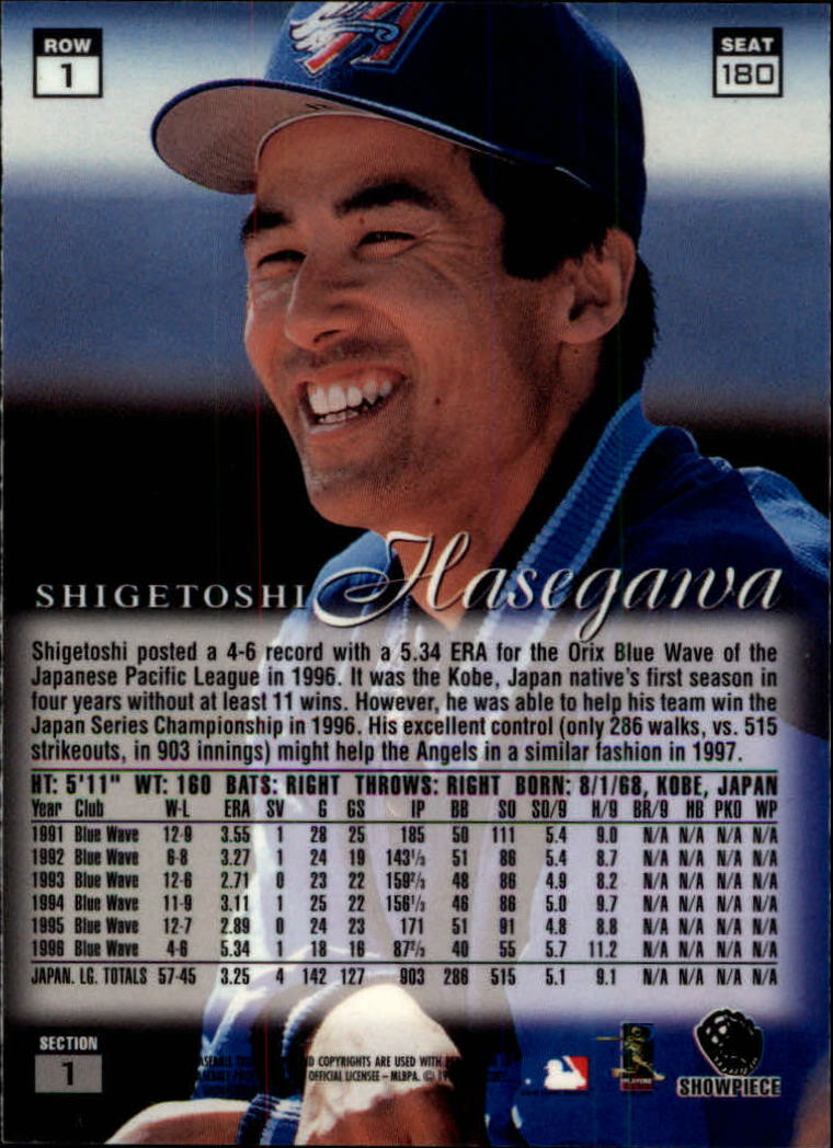 1997 Flair Showcase Row 1 #180 Shigetoshi Hasegawa back image