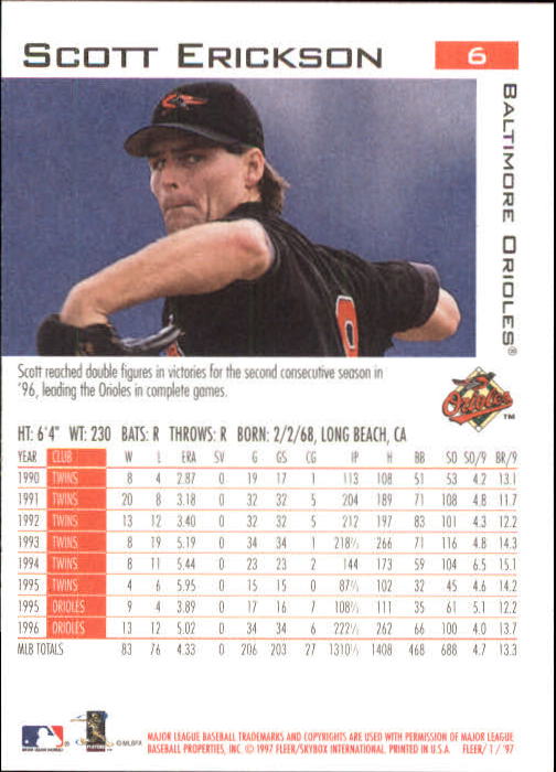 1997 Fleer Baseball "Main Set" Base Cards #1 to #200 - Picture 13 of 385