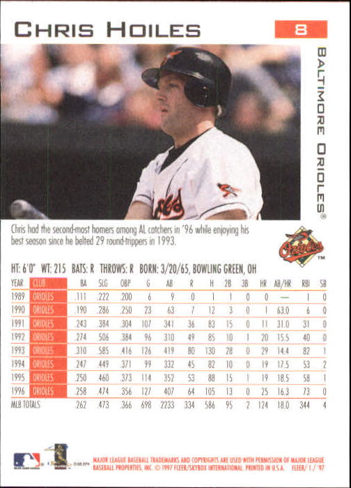 1997 Fleer Baseball "Main Set" Base Cards #1 to #200 - Picture 17 of 385
