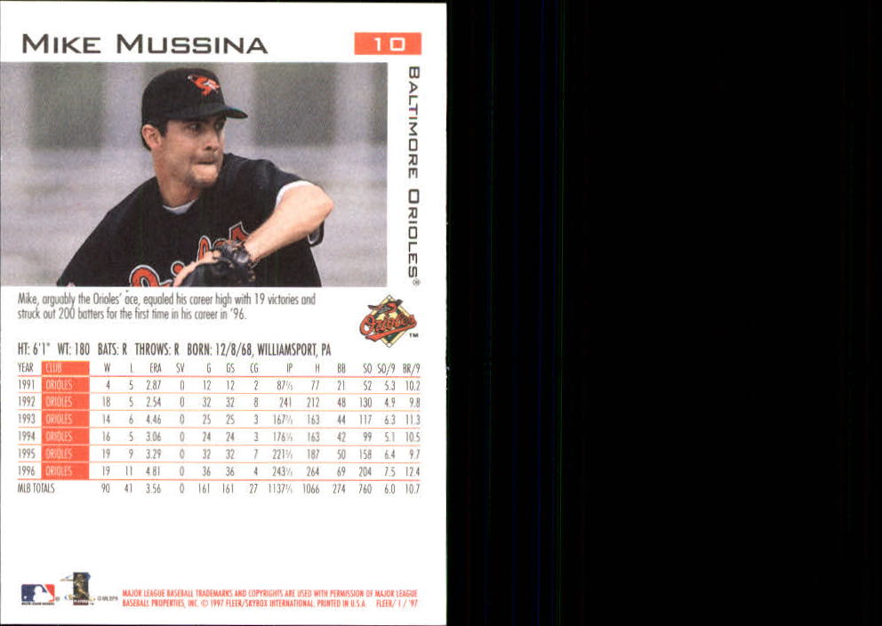 1997 Fleer Baseball "Main Set" Base Cards #1 to #200 - Picture 21 of 385