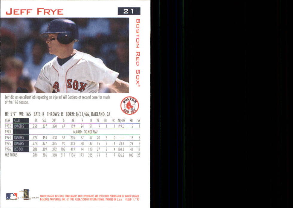 1997 Fleer Baseball "Main Set" Base Cards #1 to #200 - Picture 43 of 385