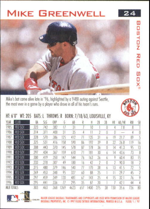 1997 Fleer Baseball "Main Set" Base Cards #1 to #200 - Picture 49 of 385