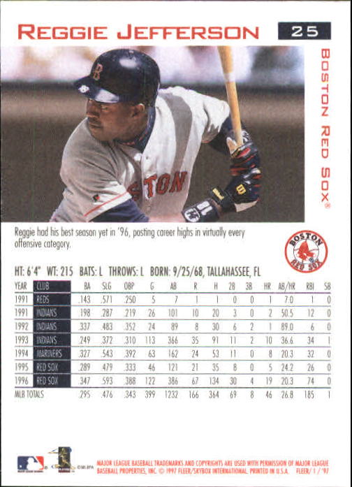 1997 Fleer Baseball "Main Set" Base Cards #1 to #200 - Picture 51 of 385