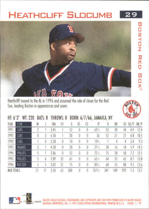 1997 Fleer Baseball "Main Set" Base Cards #1 to #200 - Picture 59 of 385