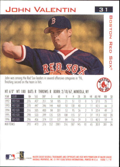 1997 Fleer Baseball "Main Set" Base Cards #1 to #200 - Picture 63 of 385