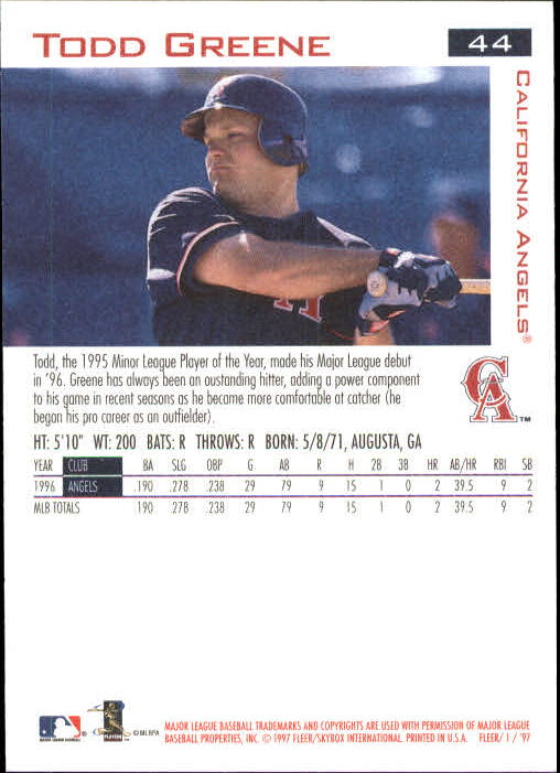 1997 Fleer Baseball "Main Set" Base Cards #1 to #200 - Picture 89 of 385