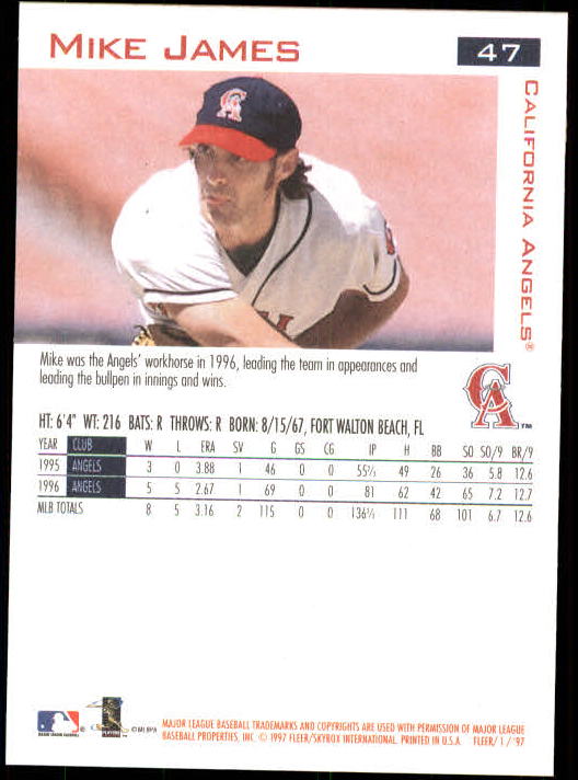 1997 Fleer Baseball "Main Set" Base Cards #1 to #200 - Picture 95 of 385