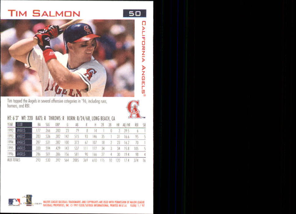 1997 Fleer Baseball "Main Set" Base Cards #1 to #200 - Picture 101 of 385