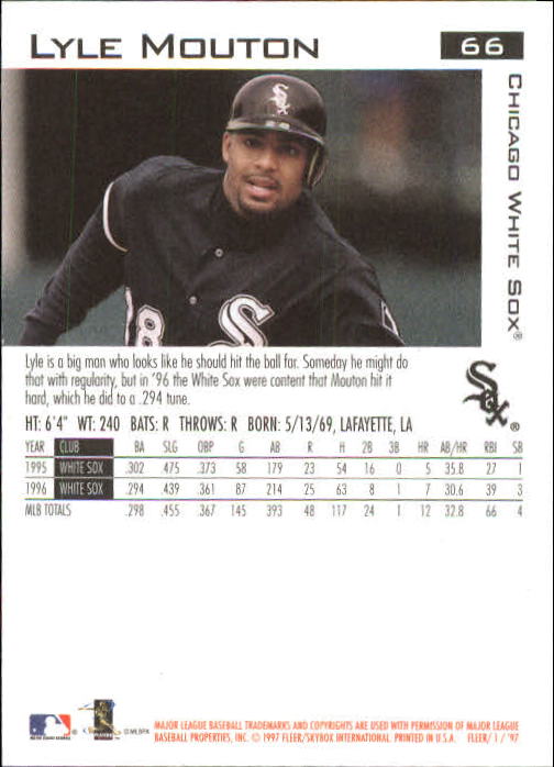1997 Fleer Baseball "Main Set" Base Cards #1 to #200 - Picture 133 of 385