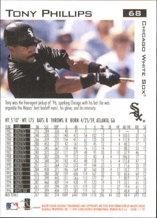 1997 Fleer Baseball "Main Set" Base Cards #1 to #200 - Picture 137 of 385