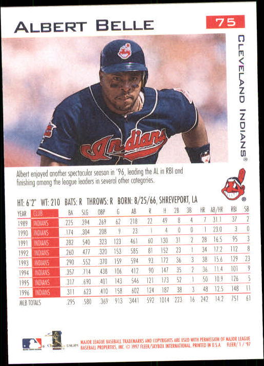 1997 Fleer Baseball "Main Set" Base Cards #1 to #200 - Picture 151 of 385