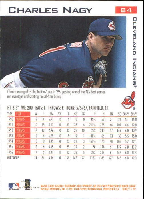 1997 Fleer Baseball "Main Set" Base Cards #1 to #200 - Picture 169 of 385