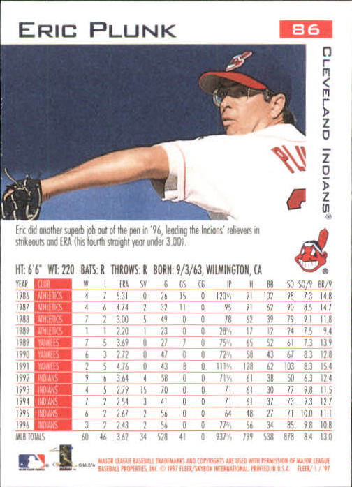 1997 Fleer Baseball "Main Set" Base Cards #1 to #200 - Picture 173 of 385