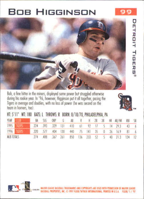 1997 Fleer Baseball "Main Set" Base Cards #1 to #200 - Picture 191 of 385