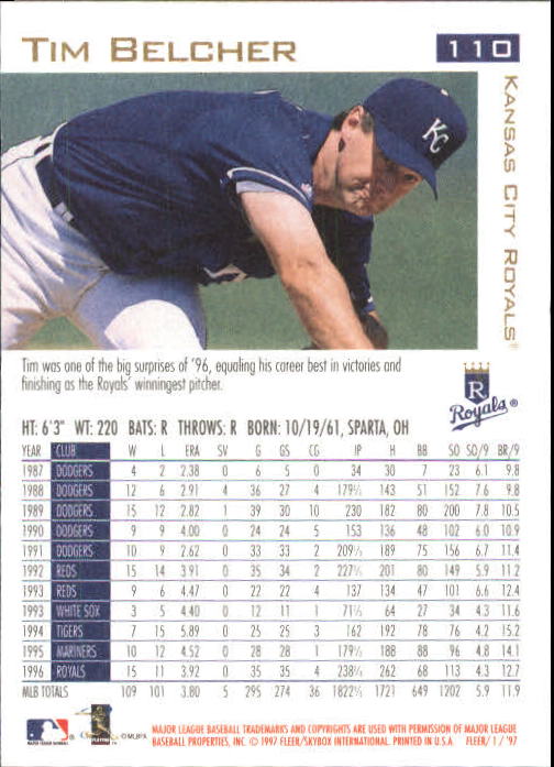 1997 Fleer Baseball "Main Set" Base Cards #1 to #200 - Picture 205 of 385