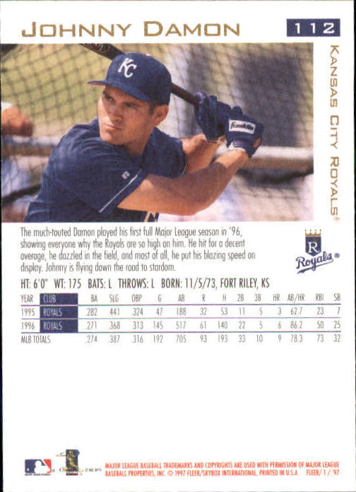 1997 Fleer Baseball "Main Set" Base Cards #1 to #200 - Picture 209 of 385