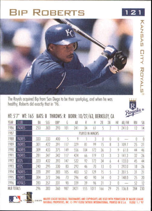 1997 Fleer Baseball "Main Set" Base Cards #1 to #200 - Picture 227 of 385