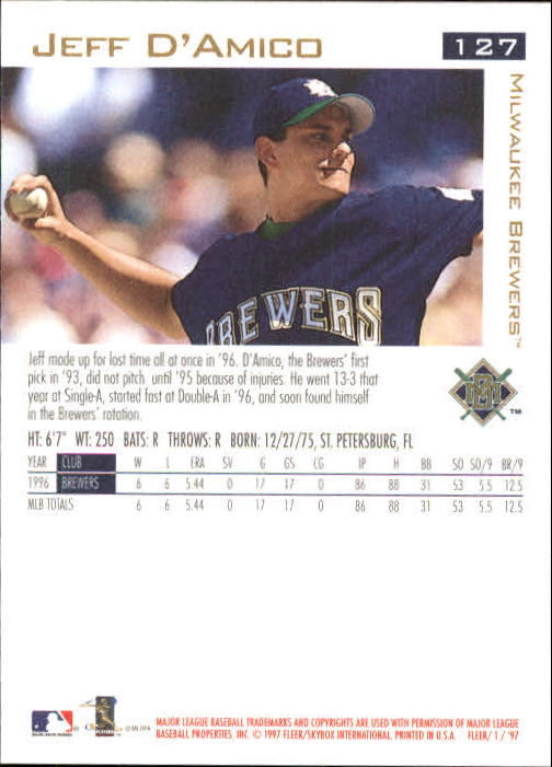 1997 Fleer Baseball "Main Set" Base Cards #1 to #200 - Picture 239 of 385