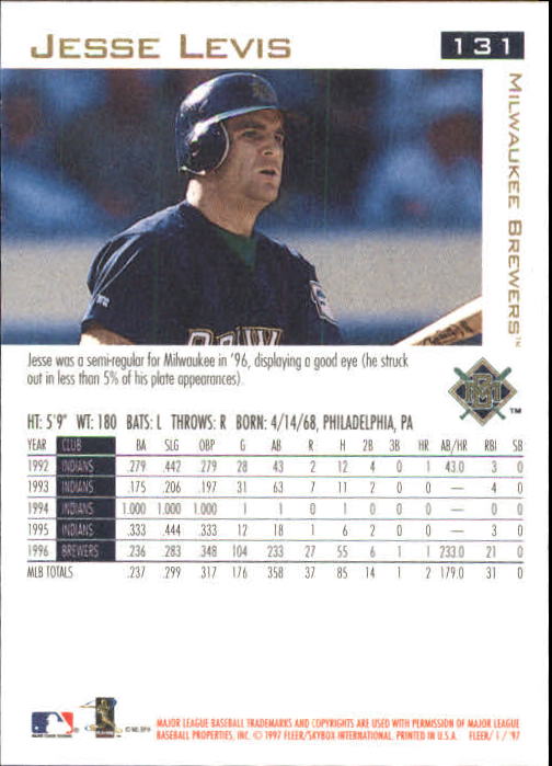 1997 Fleer Baseball "Main Set" Base Cards #1 to #200 - Picture 247 of 385