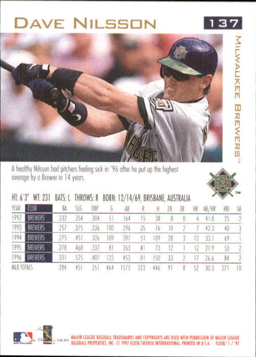 1997 Fleer Baseball "Main Set" Base Cards #1 to #200 - Picture 259 of 385