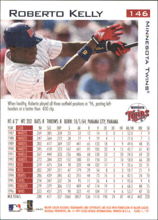 1997 Fleer Baseball "Main Set" Base Cards #1 to #200 - Picture 277 of 385