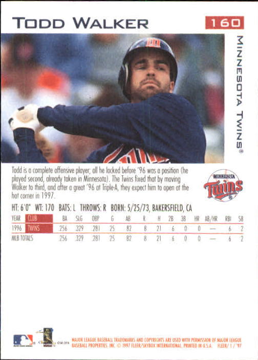 1997 Fleer Baseball "Main Set" Base Cards #1 to #200 - Picture 305 of 385