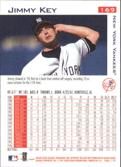 1997 Fleer Baseball "Main Set" Base Cards #1 to #200 - Picture 323 of 385