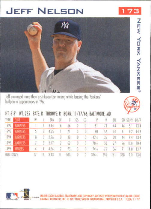 1997 Fleer Baseball "Main Set" Base Cards #1 to #200 - Picture 331 of 385