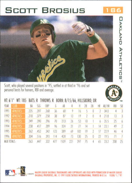 1997 Fleer Baseball "Main Set" Base Cards #1 to #200 - Picture 357 of 385