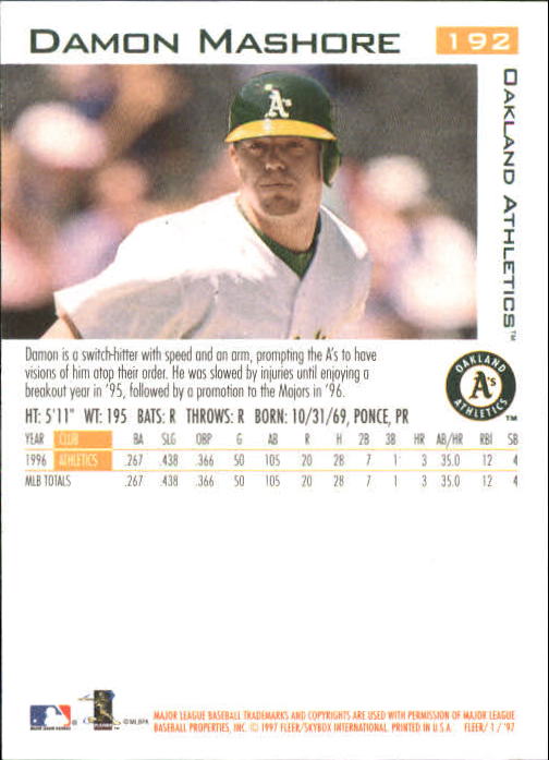 1997 Fleer Baseball "Main Set" Base Cards #1 to #200 - Picture 369 of 385