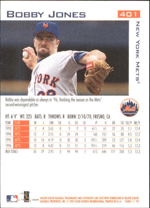 1997 Fleer Baseball "Main Set" Base Cards #401 to #600 - Picture 3 of 387