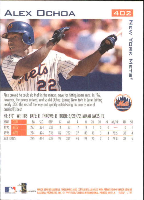 1997 Fleer Baseball "Main Set" Base Cards #401 to #600 - Picture 5 of 387