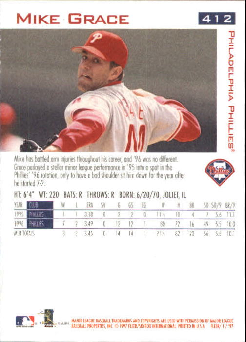 1997 Fleer Baseball "Main Set" Base Cards #401 to #600 - Picture 25 of 387