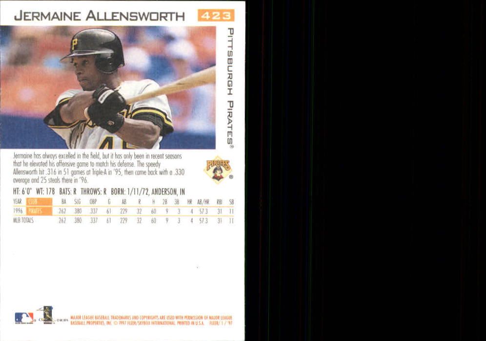 1997 Fleer Baseball "Main Set" Base Cards #401 to #600 - Picture 47 of 387