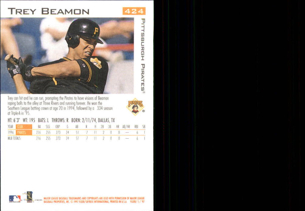 1997 Fleer Baseball "Main Set" Base Cards #401 to #600 - Picture 49 of 387
