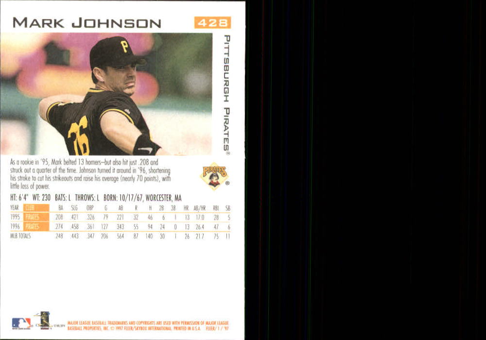 1997 Fleer Baseball "Main Set" Base Cards #401 to #600 - Picture 57 of 387