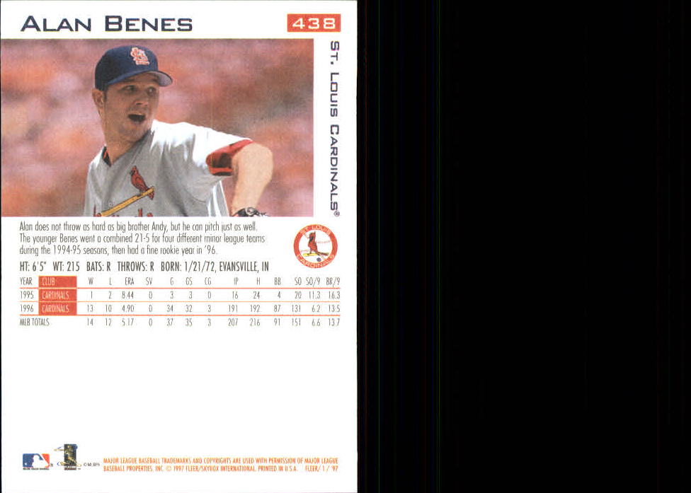 1997 Fleer Baseball "Main Set" Base Cards #401 to #600 - Picture 77 of 387