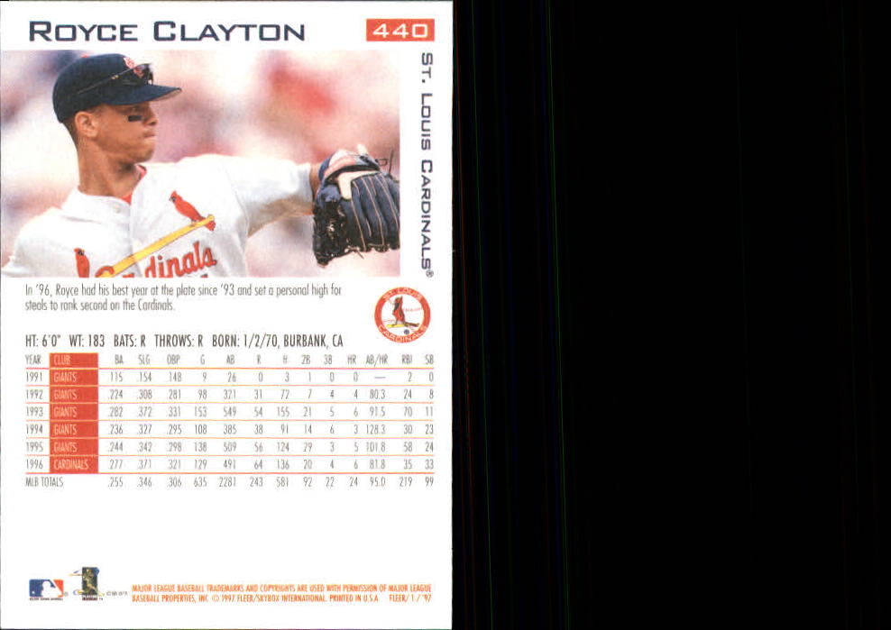 1997 Fleer Baseball "Main Set" Base Cards #401 to #600 - Picture 81 of 387